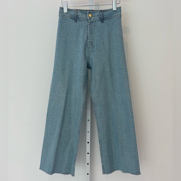 CULT GAIA ZELMA BLUE HOTAFIX CRYSTAL DENIM SIZE US 26 NWOTS! - Picture 15 of 17